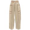 Women's Wide Leg Pants With High Waisted Straight Leg And Spliced Pocket Casual Pants