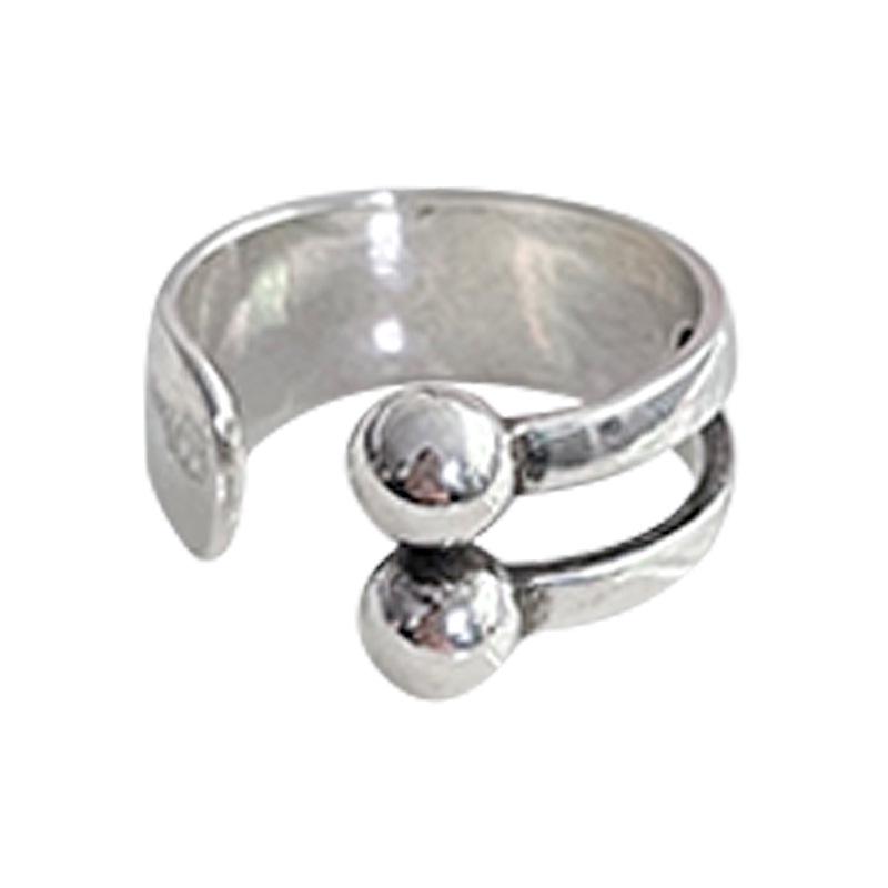 Lan Zhi Smiling Face 925 Sterling Silver Korean-Style Adjustable Ring for Women