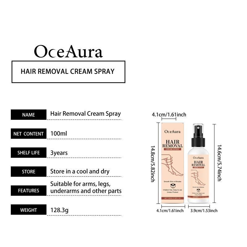 Moisturizing Body Hair Removal Spray Quick Effect On Legs Arms Underarms For Sensitive Or Delicate Skin Types