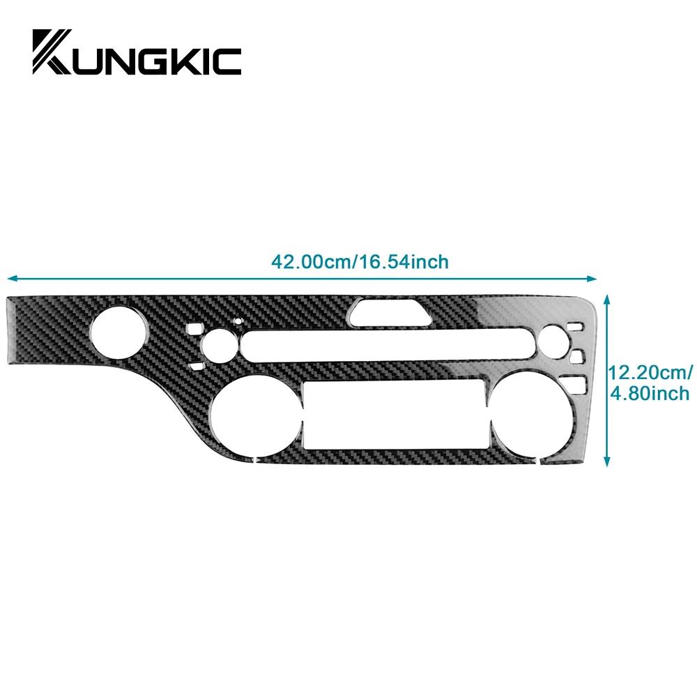 For Kia Sportage 2017 2018 2019 2020 2021 Real Soft Carbon Fiber Sticker LHD Car Central Control Button Panel Interior Trim