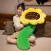 Cartoon Flower Sunflower Long Throw Pillow Plush Toy Doll Wins The First Prize Doll Home Pillow Rag Doll