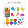 Multiple Colors Rainbow Counting Toy Bear & Dinosaur Shapes Classification Toy  Family Play