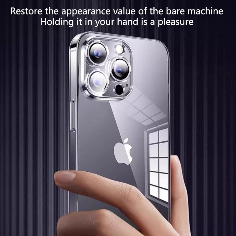 Matte Clear Silicone Case for iPhone Wireless Charging Soft Touch Ultra-Thin Grip Shockproof Bumper with Lens Protective Cover