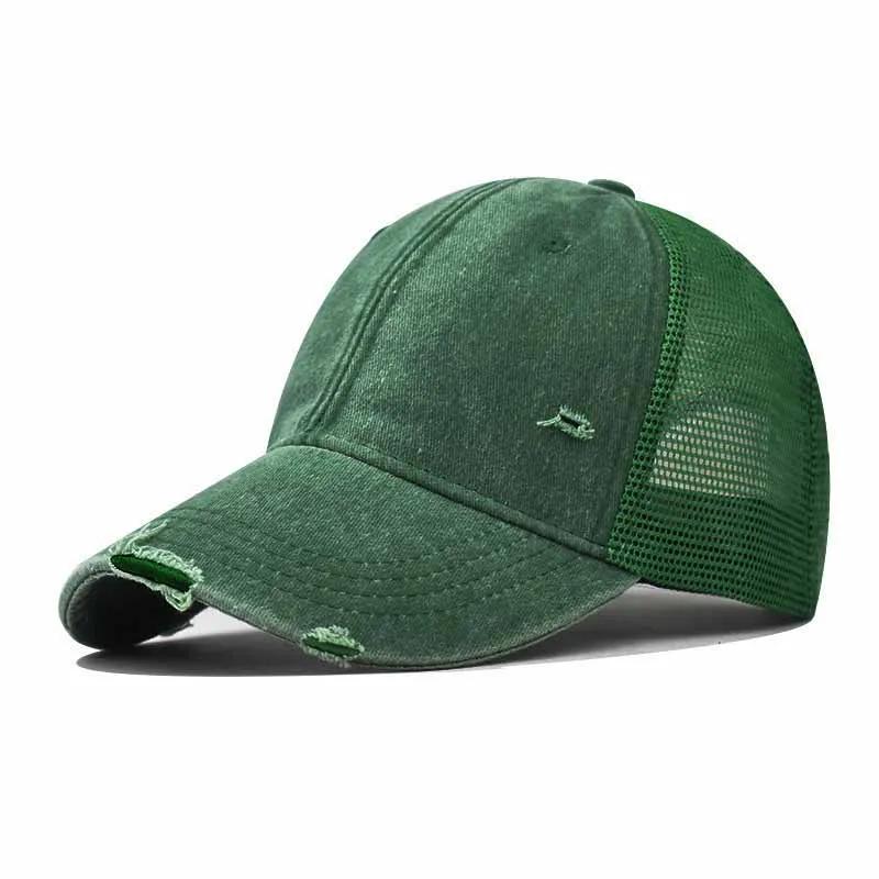 

Vintage Washed Cotton Baseball Cap Women Men UV Protection Breathable Mesh Cap Visor Adjustable Hip Hop Caps