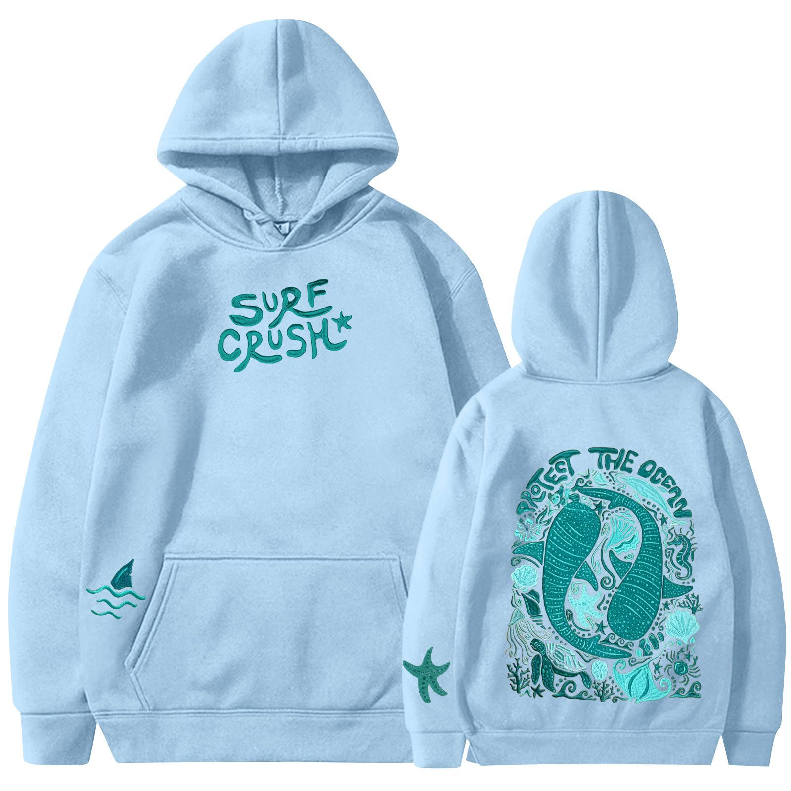 

Women s Fashion Women s Lightweight Long Sleeve Pullover With Pockets Preppy Graphic Hoodie XL