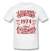 50th Birthday Vintage Legends Born In 1974 50 Years Old T Shirt Streetwear Short Sleeve Gifts Summer Style T-shirt Mens Clothing