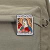 Hail Mary Full of Grace Punch the Devil In the Face Enamel Pin Virgin Mary Donning Boxing Gloves Catholic Badge Jewelry Gifts