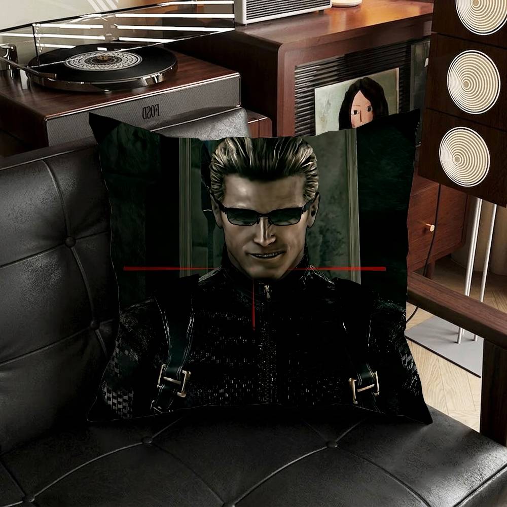 Albert Wesker P Pillow Case Sofa Living Room Bedroom Headboard Backrest Cushion Square Cushion Nap Time
