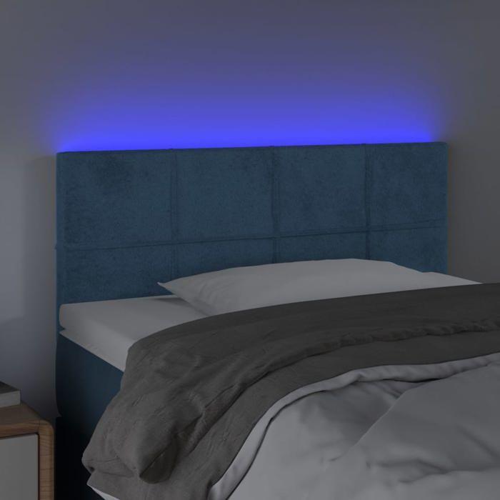 VidaXL LED Headboard Bedroom Furniture Single Bed Accessory Headboard Bed Frame Interior Dark Blue 3121652