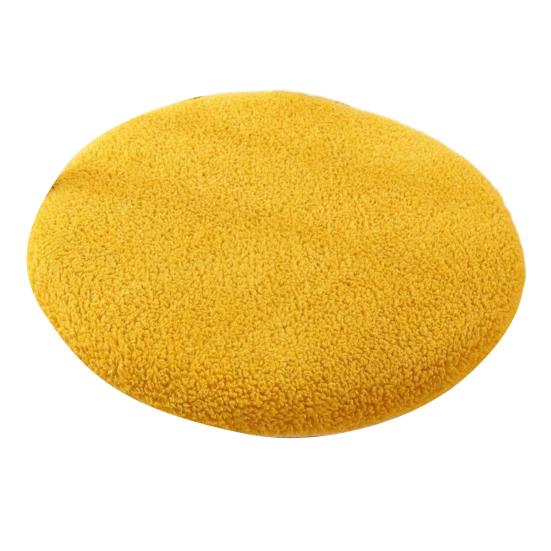 Fleece Kulatý Polštář na Židli Plyšový Sedák z Umělé Ovčí Vlny se Zipem Zima
