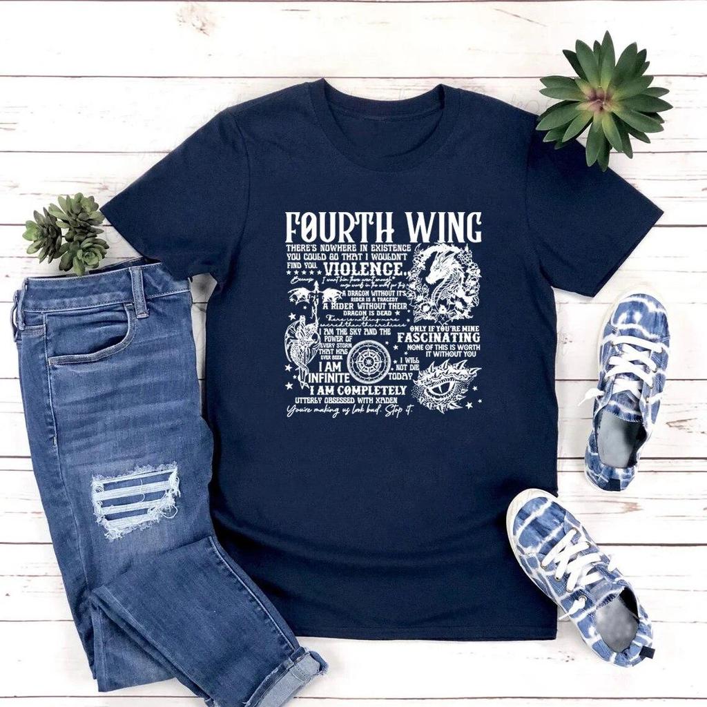 Fourth Wing T Shirt Basgiath War College T-Shirt Women Clothes Summer Short Sleeve Graphic T Shirts Streetwear Tops Bookish Tee