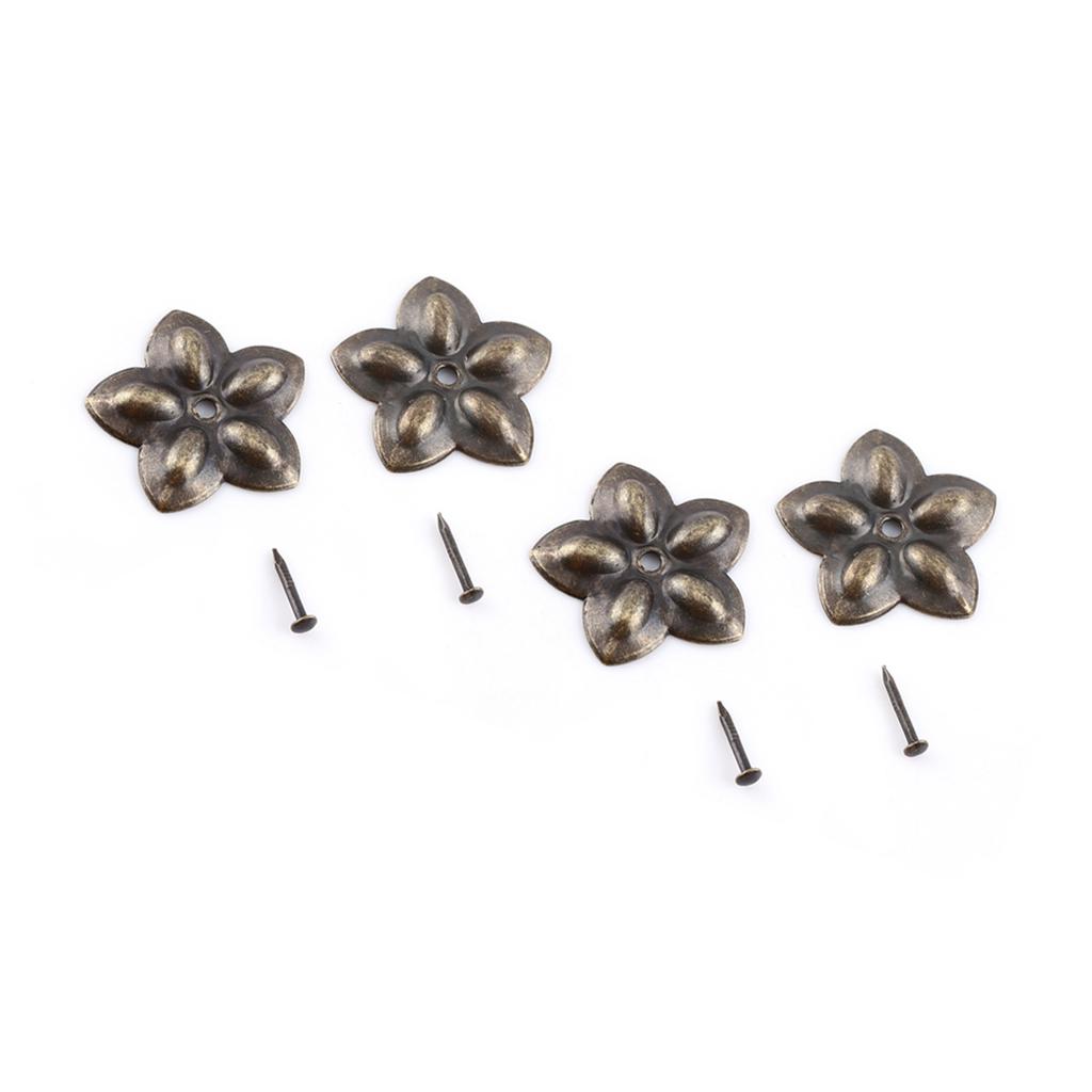100pc Vintage Upholstery Nails Bronze Metal Tags Furniture Sofa Shoe Door Decorative Tack Stud