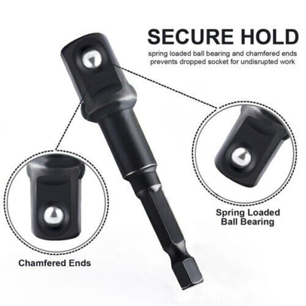 12pcs Drill Bit Socket Adapter Socket Adapter Set 1 4 3 8
