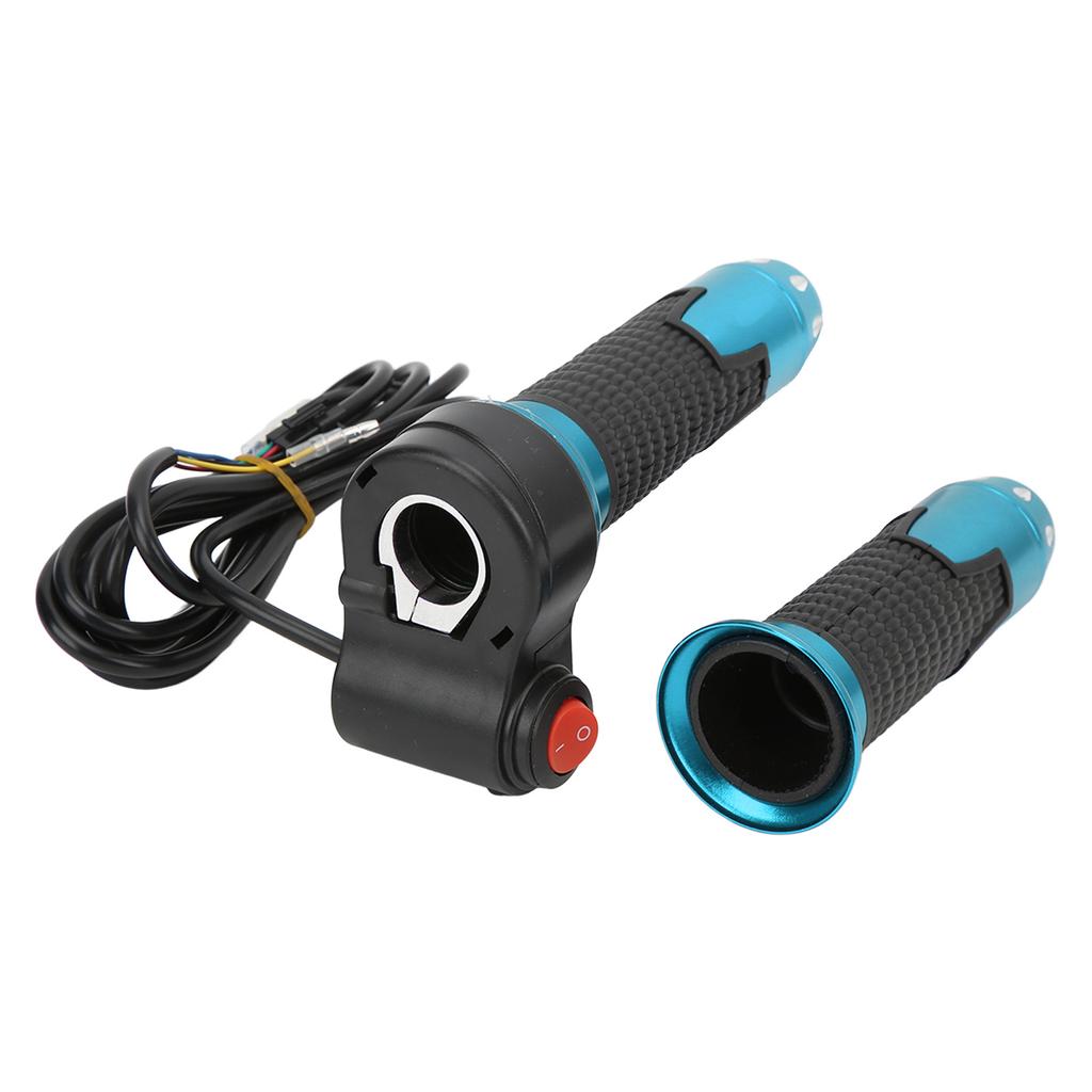 1 Paar 12V‑99V Gasgriffe Universeller Drehgasgriff Beschleunigergriff Lenker mit Knopf für Elektrofahrräder Roller