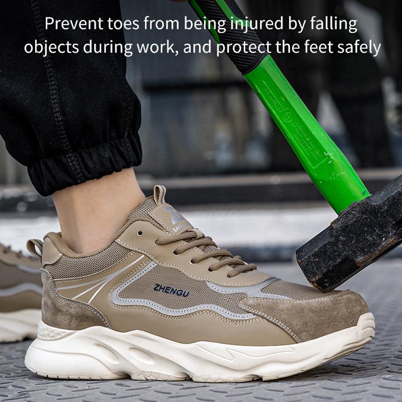 Work Sneakers For Men Safety Shoes Anti-Smash Anti Puncture Indestructible Shoes Breathable Comfort Steel Toe Protection Shoes