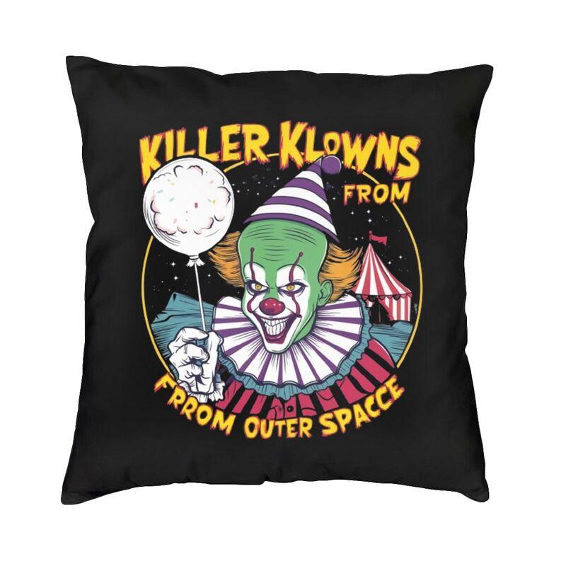 Killer Klowns From Outer Space Funny Horror Movie Cushion Cover 45x45cm Home Decorative Printing Throw Pillow Sofa Double Side