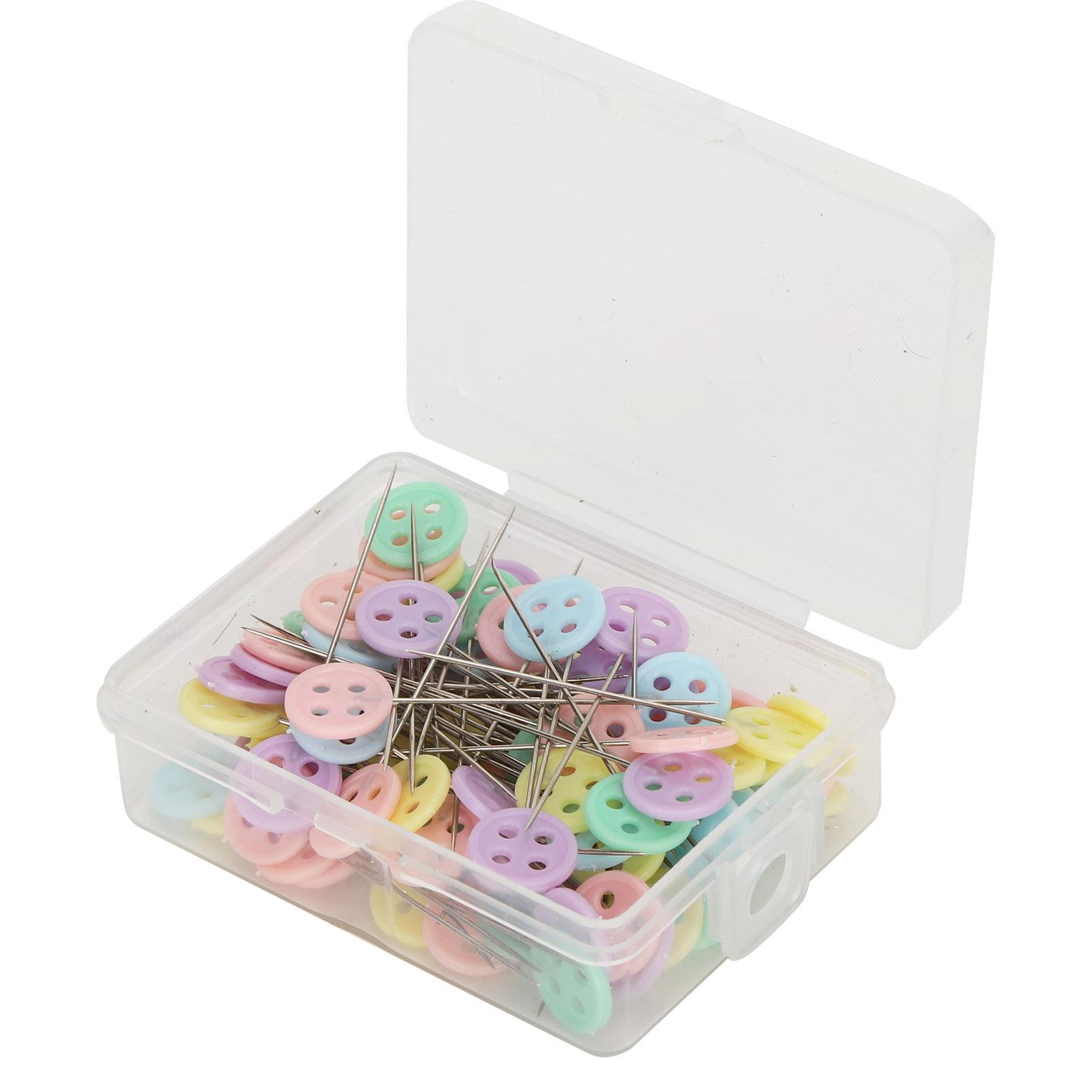 

100 шт. Швейные булавки для сметывания, цветные иглы, бытовые, для DIY, ручной работы, компоненты для ювелирных изделий(Кнопка )