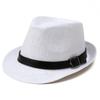 Straw Hat Men's Fashion Sunshade Top Hat Women's British Retro Jazz Hat Gentleman's Hat Sun-proof Straw Hat