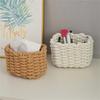 Elegant Cotton Woven Storage Container Large Capacity Bedroom Organizer Handwoven Desktop Basket for Living Room