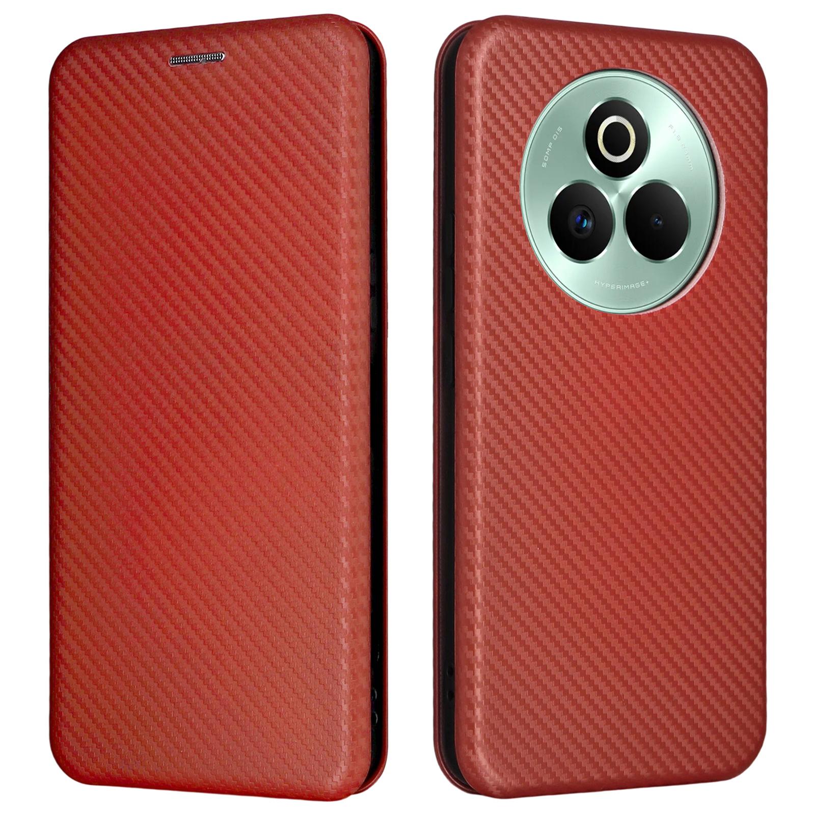 

For Realme P3 Pro 5G Case Carbon Fiber Texture Drop-Proof PU Leather Phone Cover D
