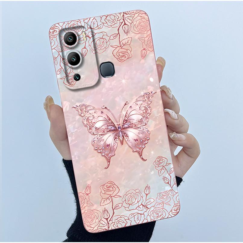 

Case for Infinix Hot 12i hot 12 Play Back Cover Butterfly flower Soft Silicone Cases for Infinix Hot12i 12Play Hot12 Phone Funda Infinix Hot 12 Play