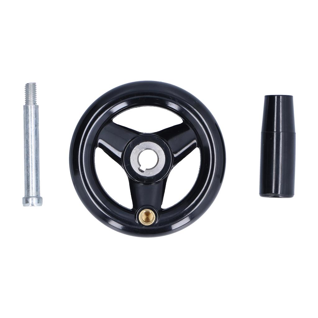 Round Handwheel 3 Spoke Nonslip Convenient Effort Saving Efficient Sturdy Durable Revolving Handle
