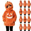 Unisex bluza z kapturem na Halloween dla dzieci z vintage wzorem dyni