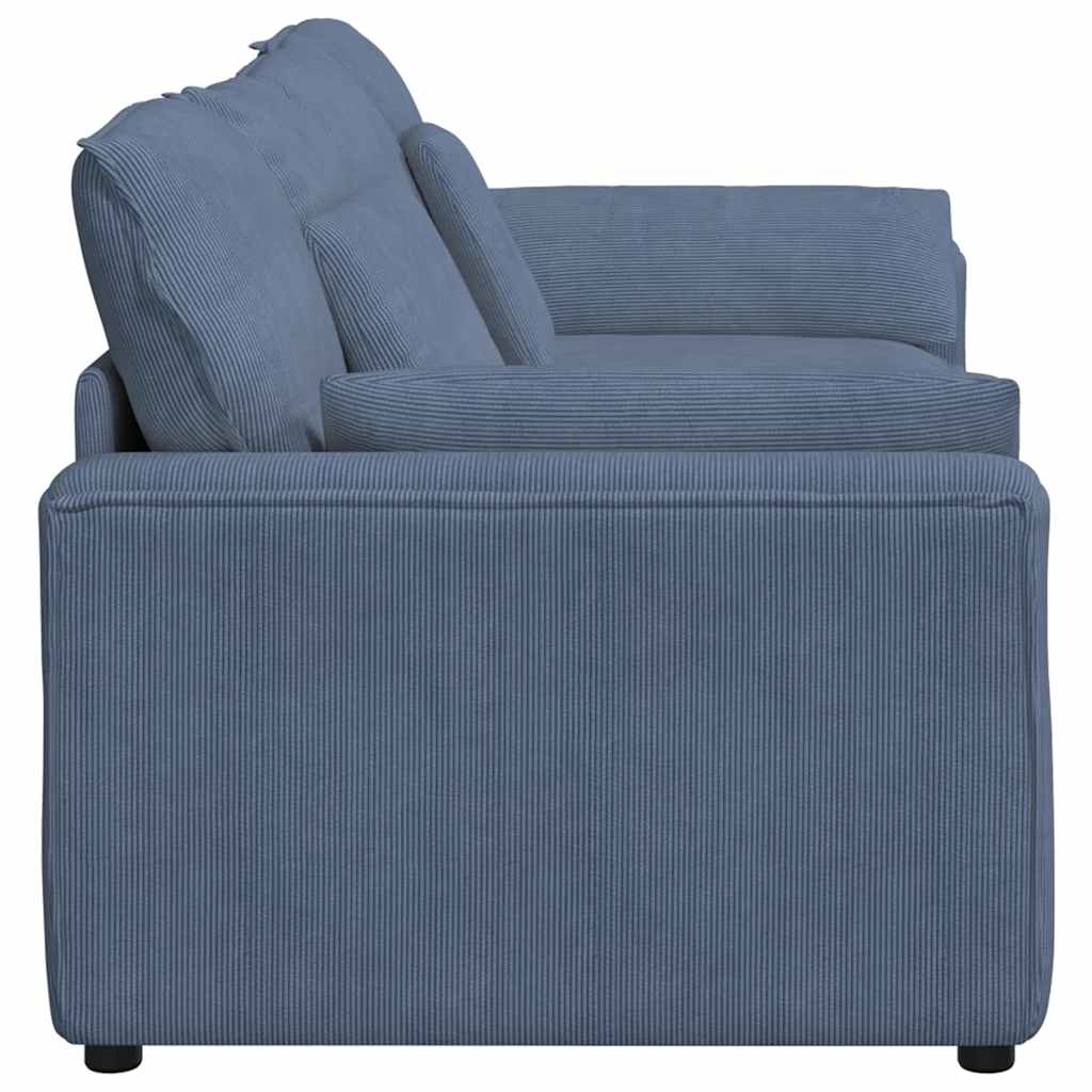 Modular Sofa with Cushions Blue