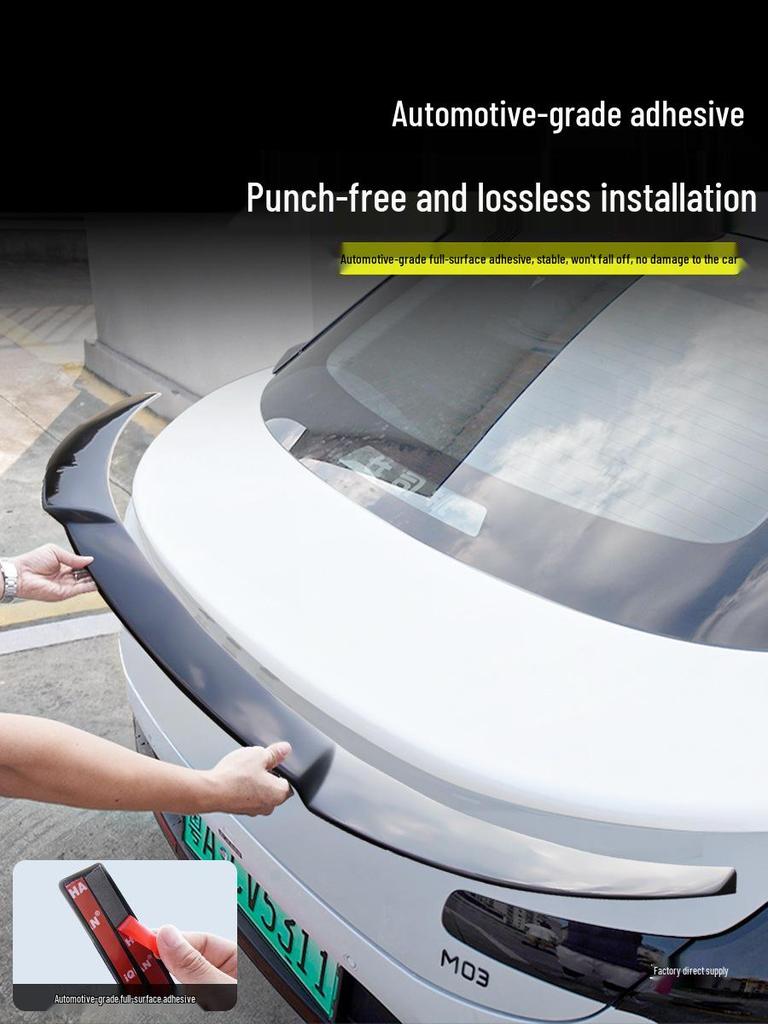 Compatible with XPeng MONA M03: Sports Rear Wing, Blade Spoiler Upgrade, and Exterior Modification Accessories.