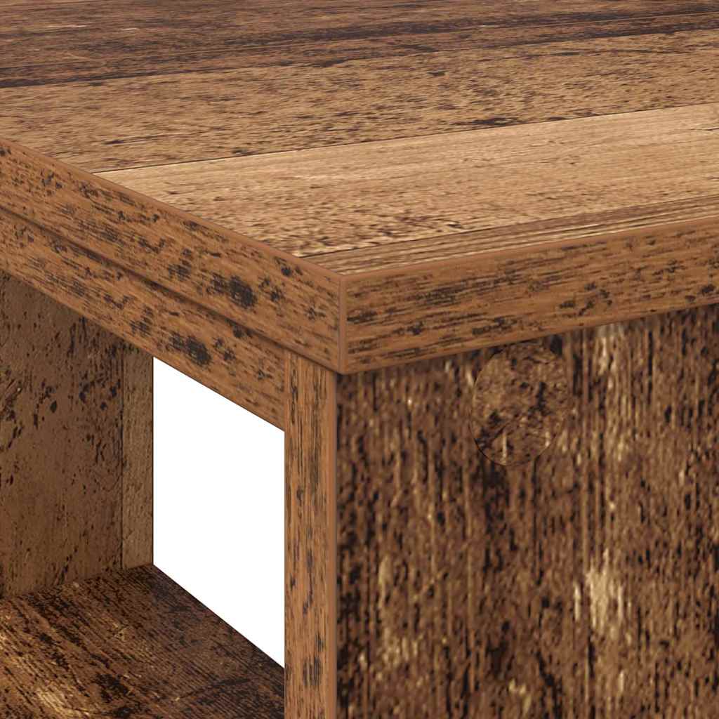 Vintage Wood Desk with Shelf 90 X 50 X 75 Cm Engineered Wood