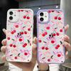 Cute Cherry Bowknot Pattern Phone Case for IPhone 15 14 Pro Max 13 12 11 Pro 15 Plus 7 8 SE20 X XR Cases Shockproof Shell Cover
