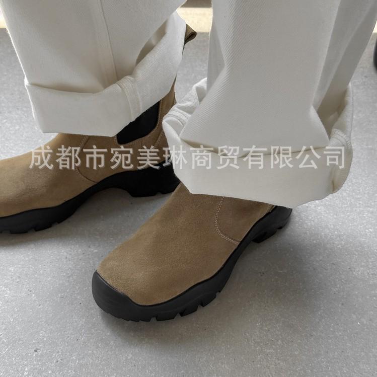 Frosted leather outdoor non-slip short boots for women 2025 autumn and winter one-pedal round head leisure sports thick bottom comfortable versatil