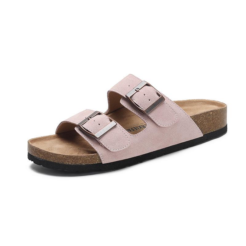 

[Trendy Products] Genuine Leather~ Platform Fishing Half Slippers Boken Sandals Sandals Women s Summer Outer Wear 40
