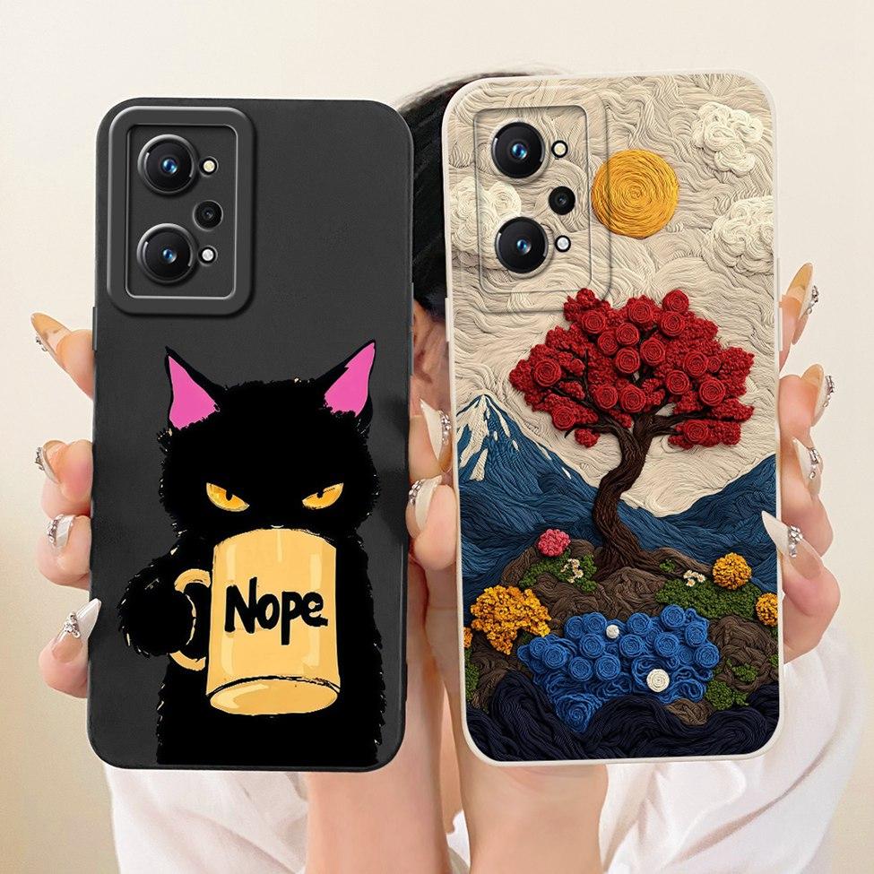 Cover For Realme GT Neo2 Case RMX3370 Silicone Luxury Fashion Cool Kawaii Cute Painted Casing For Realme GT Neo 2