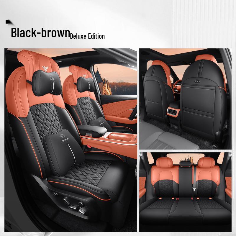 Nezha L Car Seat Cushion - New Model, Full Leather, Universal for All Seasons