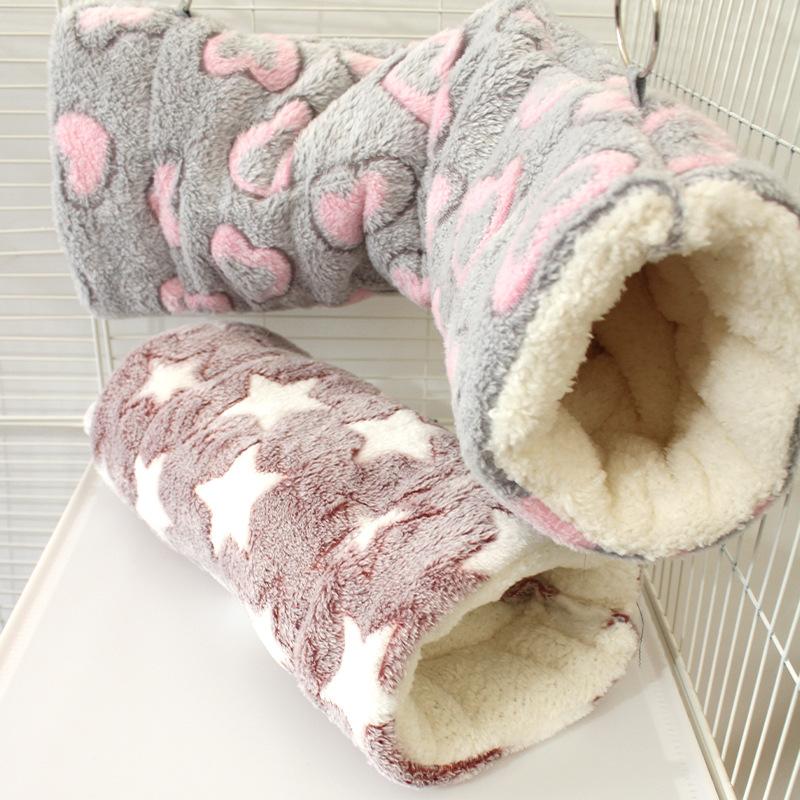 Pet Channel Nest Hamster Warm Channel Flower Branch Mouse Sugar Glider Mink Guinea Pig Guinea Pig Ultra-soft Plush Tunnel Nest