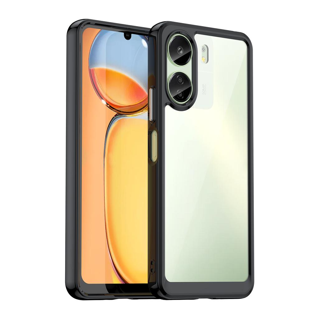 Colorfull Transparent TPU Case for Xiaomi Redmi 13C 12C 12 5G Protective Cover Frame for Redmi 12 10 5G A1 A2 Plus Full Protection Clear Cover