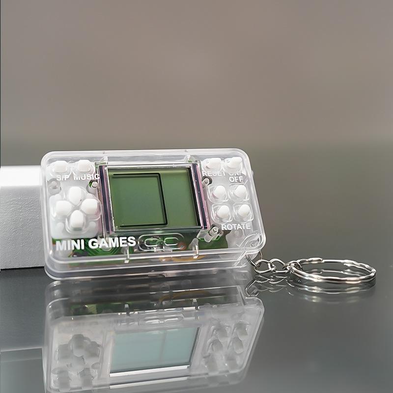 Mini Tetris Classic Handheld Game Console Keychain Toy