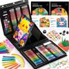Shuttle Art Art Set with Colored Solid Coloring Watercolor Pencil Palette and Portable Storage Portable Educational Gift for Preschool and Elementary