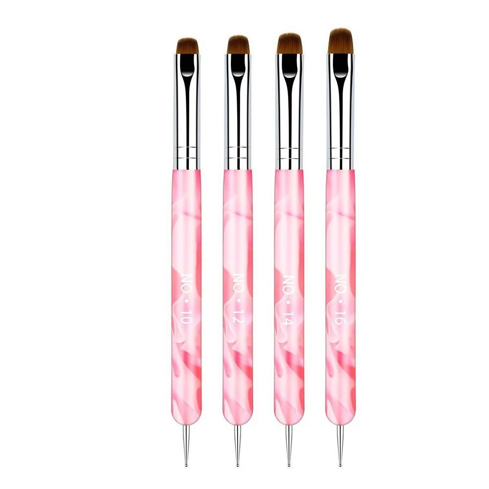 4pcs French Style Nail Art Brush Double Head Nail Art Point Pen Painting Manicure Tool  Manicure Use