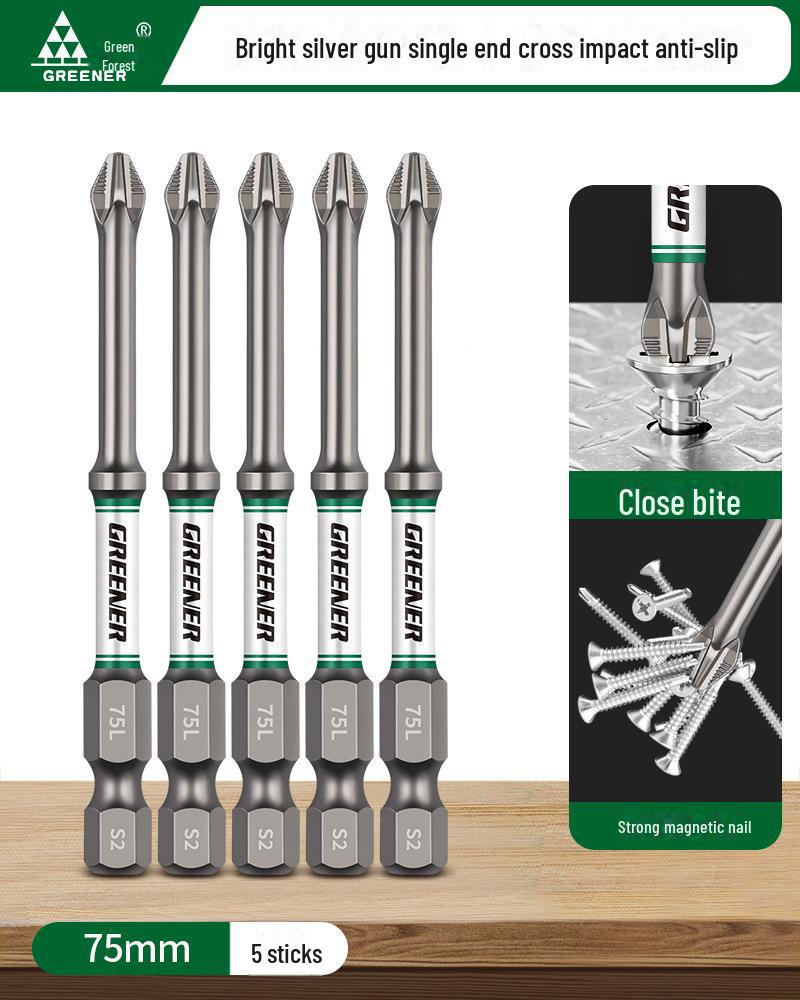 Green Forest Magnetic Non-slip Electric Screwdriver & Flashlight Drill Set