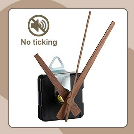 Silent DIY Cross-Border Long Shaft Clock Movement with Walnut Wood Hands - 4 Styles Available