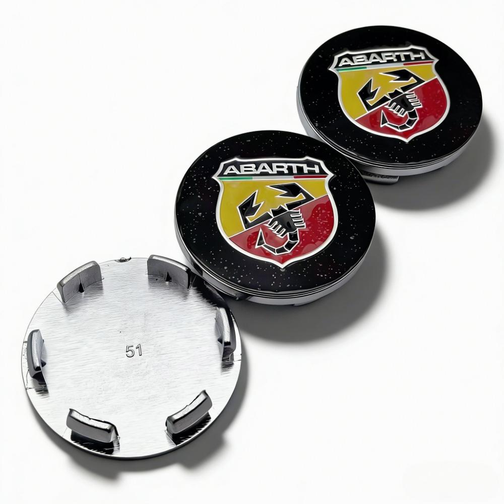 4pcs Scorpion Logo Emblem Badge Car Wheel Center Caps 51MM Clips 46MM Rim Hubcaps Dust Cover Wheels Hub Cap Replace Accessories