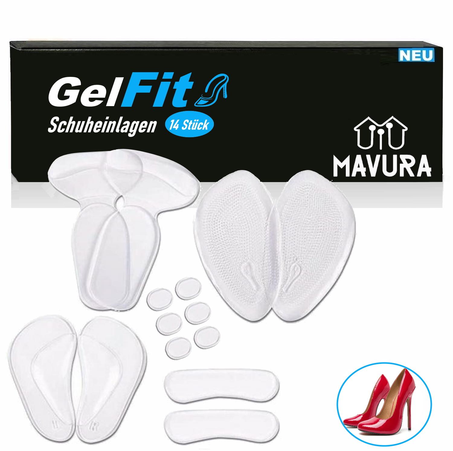 

GelFit Shoe Insoles Set Shoe Gel Insoles Heel Cushion Pad Heel 14-pcs
