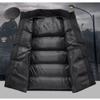Men's Clothing High-neck Autumn Winter Cardigan Zipper Sleeveless Pockets Fashion Coats High Street Vests Contrast Color Tops