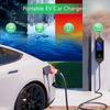 6/8/10/13A EV Charger UK Plug Portable 3.5KW Type 2 EV Charging Cable Wallbox OLED Display for Electric Car
