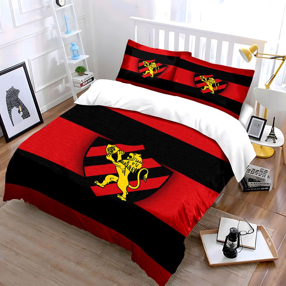 "Red Black Striped Lion Set" Bedding Duvet Cover Set Duvet Cover Pillowcases (1 * Duvet Cover 2 * Pillowcases, without duvet insert)