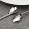 6 Pieces Stainless Steel Spoon Straws, Spoon Straw with 1 Cleaning Brush