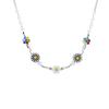 Fashion Anti-war Smiley Face SUNFLOWER Pearl Stitching Necklace Men and Women Ins Tide Hip Hop Niche Style Daisy Chain Accessories