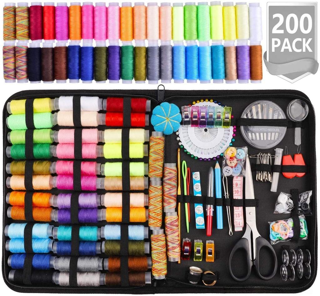 High quality sewing kit, home sewing set, 200 piece sewing set, travel sewing kit hand-sewn